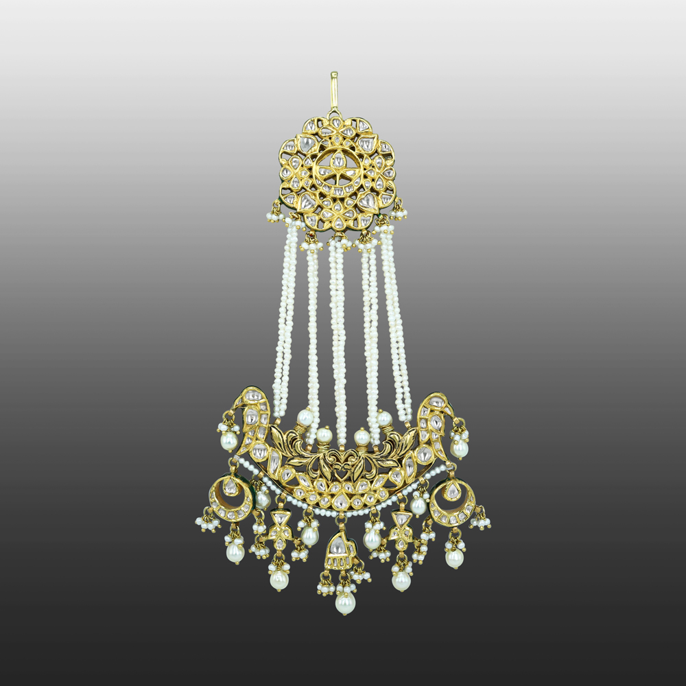 Traditional Polki Passa with Pearl Tassels